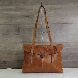 Patricia Nash Brown Tooled Leather Tote Bag
